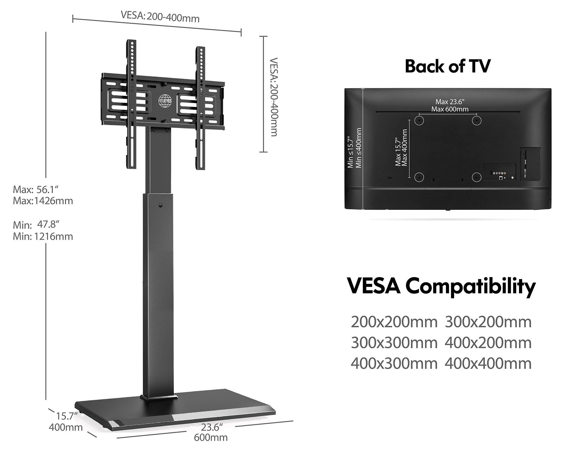 TV vloerstandaard Serie-S 26-55 inch