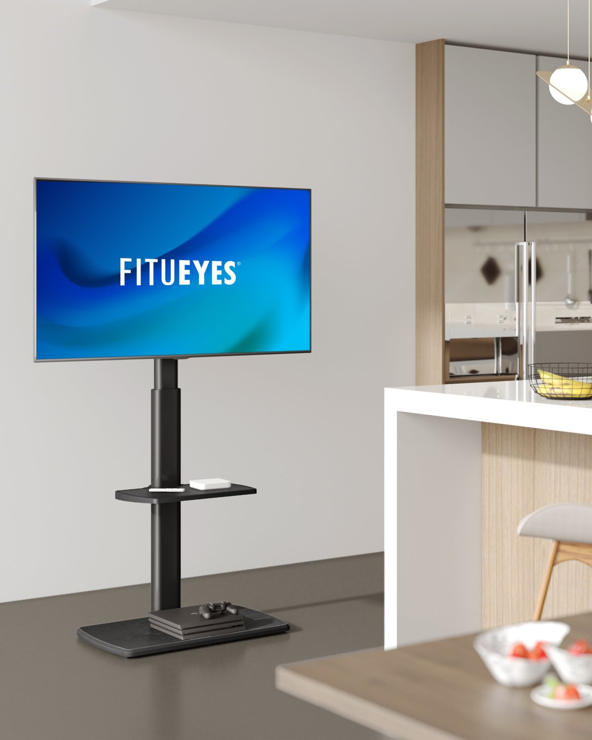 Floor TV Stand with Shelf E Series 32-65 Inch