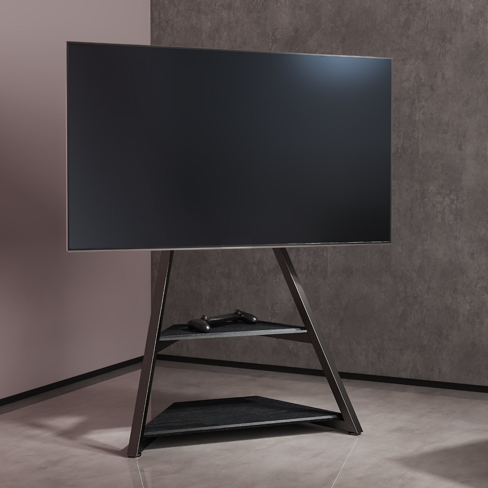 Floor TV stand with wheels Eiffel series for 43-75 inches